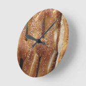 Weiche Brezeln Philadelphias Runde Wanduhr (Winkel)