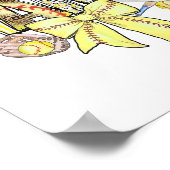 Weiche Coquette-Schleife Weiches Müttertag Weich  Poster (Ecke)