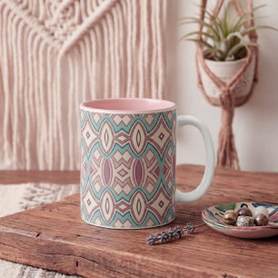 Weiche Diamant- und Oval-Symmetrie Zweifarbige Tasse