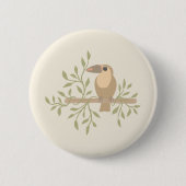 Weiche Dschungel Frösche & Vögel Button (Vorderseite)