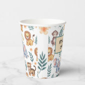 Weiche Dschungeltiere Blätter Muster Pappbecher (Rechts)