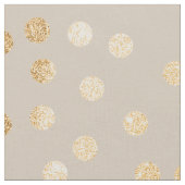 Weiche Ecru und GoldGlitzer-Stadt-Punkte Stoff (Nahaufnahme)