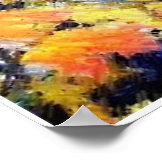 Weiche Eichenbäume im Herbst Poster (Ecke)