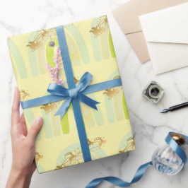 Weiche einfache lustige süße Weihnachtsglocke Geschenkpapier
