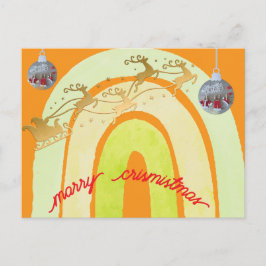 Weiche einfache lustige süße Weihnachtsglocke Postkarte