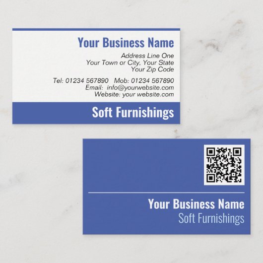 Weiche Einrichtung QR Code Visitenkarte (Vorne/Hinten)