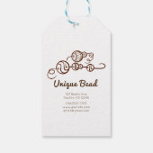 Weiche, einzigartige Perlen auf einem String Bead  Geschenkanhänger (Rückseite)