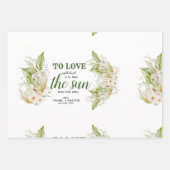 Weiche Elegant Delicate Beige Grüne Pampas Grass Geschenkpapier Set (Vorderseite 2)