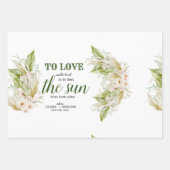 Weiche Elegant Delicate Beige Grüne Pampas Grass Geschenkpapier Set (Vorderseite)