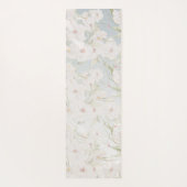 Weiche, elegante, weiße Blumenmuster Yogamatte (Rückseite)