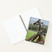 Weiche, erdige Farben, Giraffen - Notebook-Muster Notizblock (Innenseite)