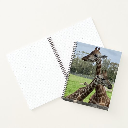 Weiche, erdige Farben, Giraffen - Notebook-Muster Notizblock (Innenseite)