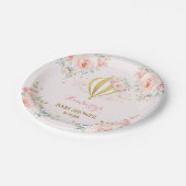 Weiche erröten rosa pappteller (Schrägansicht)