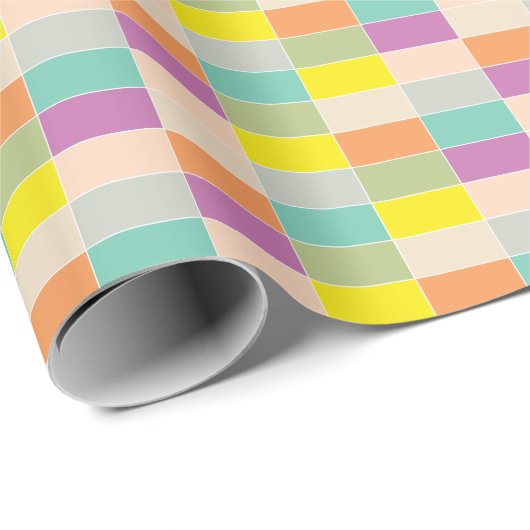 Weiche Farb-Schachbrettmuster Geschenkpapier (Rolleneckpunkt)
