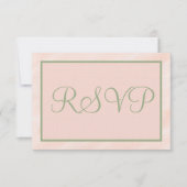 Weiche Farbe und weiche Farbe des grünen Wassers RSVP Karte (Vorderseite)