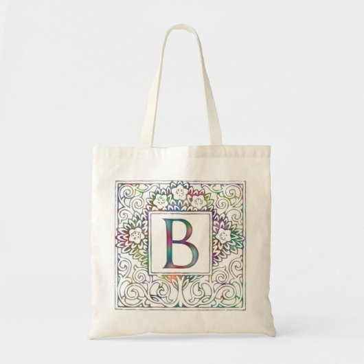 Weiche Farben des Monogramm-b Tragetasche (Vorne)