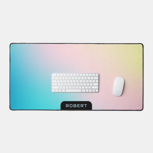 Weiche Farben Farbverlauf irisierender Hintergrund Schreibtischunterlage (Tastatur & Maus)