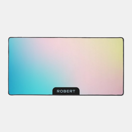 Weiche Farben Farbverlauf irisierender Hintergrund Schreibtischunterlage (Vorderseite)