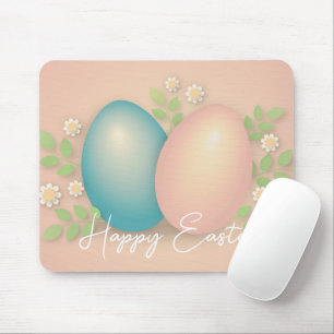 Weiche Farben Osterei und Frühlingsmilch Blume Mousepad