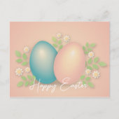 Weiche Farben Osterei und Frühlingsmilch Blume Postkarte (Vorderseite)