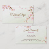 Weiche Farben Rosa Kirschblossom Natürlicher Welln Visitenkarte (Vorne/Hinten)