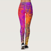 Weiche Farben: Spiderweb Art Leggings (Rückseite)