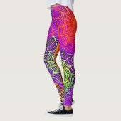 Weiche Farben: Spiderweb Art Leggings (Links)