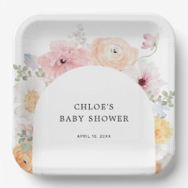 Weiche, farbenfrohe Pastelle Pappteller