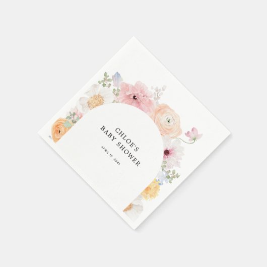 Weiche, farbenfrohe Pastelle Serviette (Ecke)