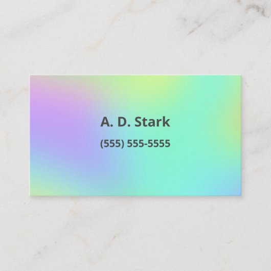 Weiche, farbenfrohe Visitenkarten Visitenkarte (Vorderseite)