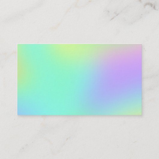 Weiche, farbenfrohe Visitenkarten Visitenkarte (Rückseite)