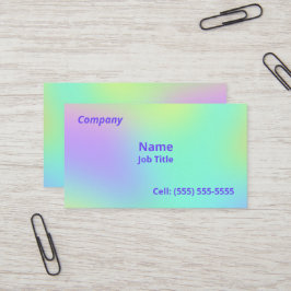 Weiche, farbenfrohe Visitenkarten Visitenkarte