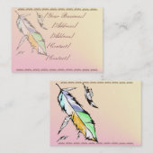 Weiche farbige Feder-Visitenkarte Visitenkarte (Vorne/Hinten)