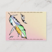 Weiche farbige Feder-Visitenkarte Visitenkarte (Rückseite)