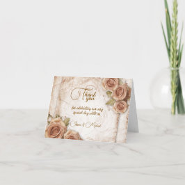 Weiche farbige Rose Hochzeit Dankeskarte