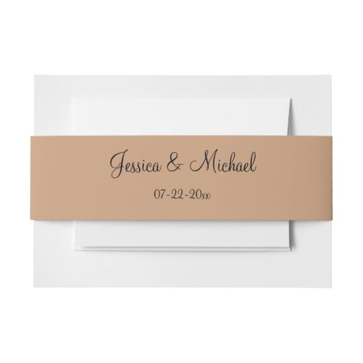 Weiche farbige Rose Hochzeit Einladungsbanderole (Vorderseite Beispiel)