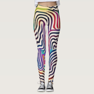 Weiche Farblinien Leggings