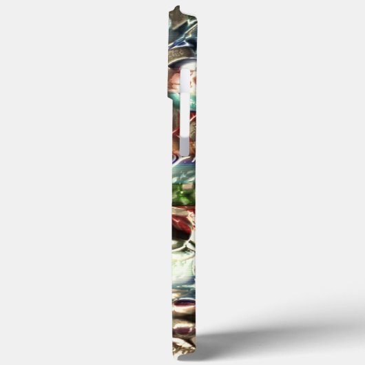 Weiche Farbtextur mit einem Ton aus Grauglas Case-Mate iPhone Hülle (Rückseite / Links)