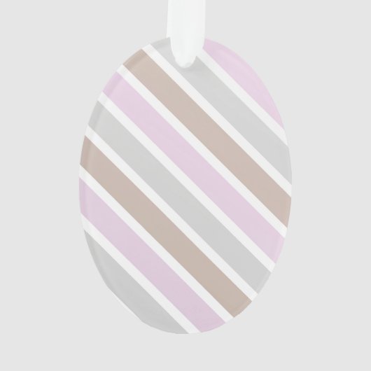 Weiche Farbtöne Mit Monogramm, rosafarbener Streif Ornament (Rückseite)