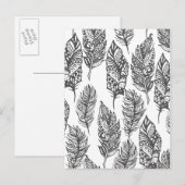 Weiche Federn Doodle Postkarte (Vorne/Hinten)