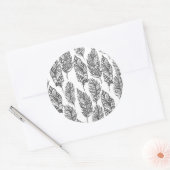 Weiche Federn Doodle Runder Aufkleber (Umschlag)