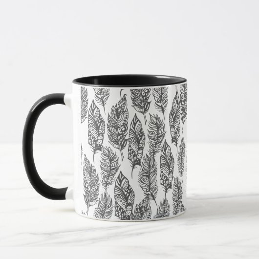 Weiche Federn Doodle Tasse (Links)