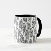 Weiche Federn Doodle Tasse (VorderseiteRechts)