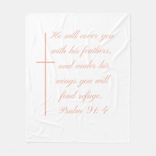 Weiche Fleece-christliches umfassendes Psalm-91:4 Fleecedecke (Vorderseite)