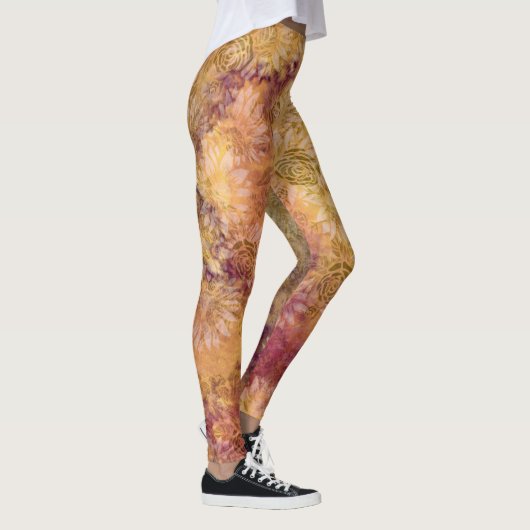 Weiche Flora Herbst Blume Muster Vintag Leggings (Rechts)
