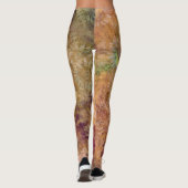 Weiche Flora Herbst Blume Muster Vintag Leggings (Rückseite)