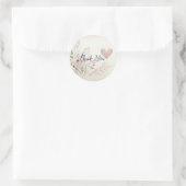 Weiche Florale Danke-Sticker Runder Aufkleber (Tasche)