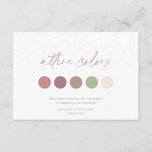 Weiche florale Kleiderfarben Hochzeitskarte Einladung (Vorderseite)