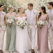 Weiche florale Kleidung Farben Hochzeitskarte Einladung