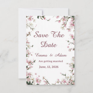 Weiche Florale Pastell Kirschblüten Save The Date